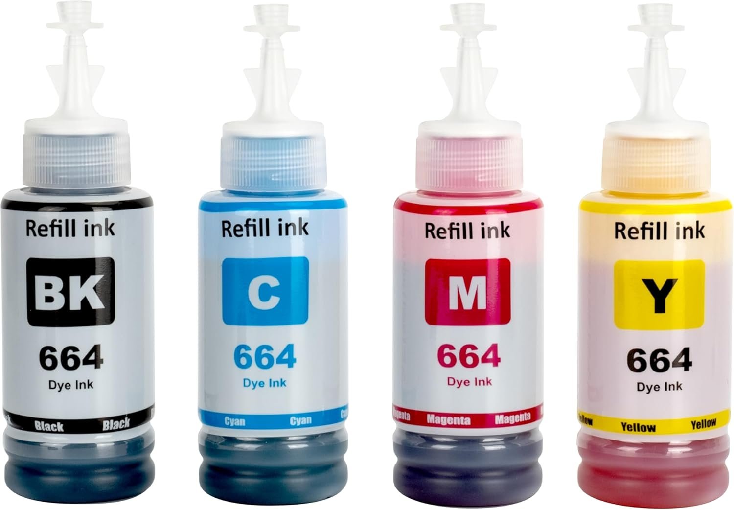 Ink Set 664 4-Pack for Epson for EcoTank Printer L210 L220 L300 L355 L365 L555 L1300 
